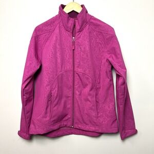 Double Diamond Jacket Women's M Pink Soft Shell Fleece Lined Ski Outdoors